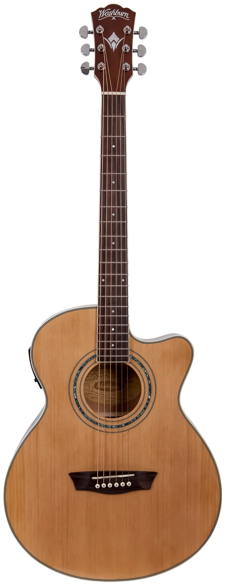 Washburn EAT12 Acoustic Electric Thinline Mini Jumbo Guitar